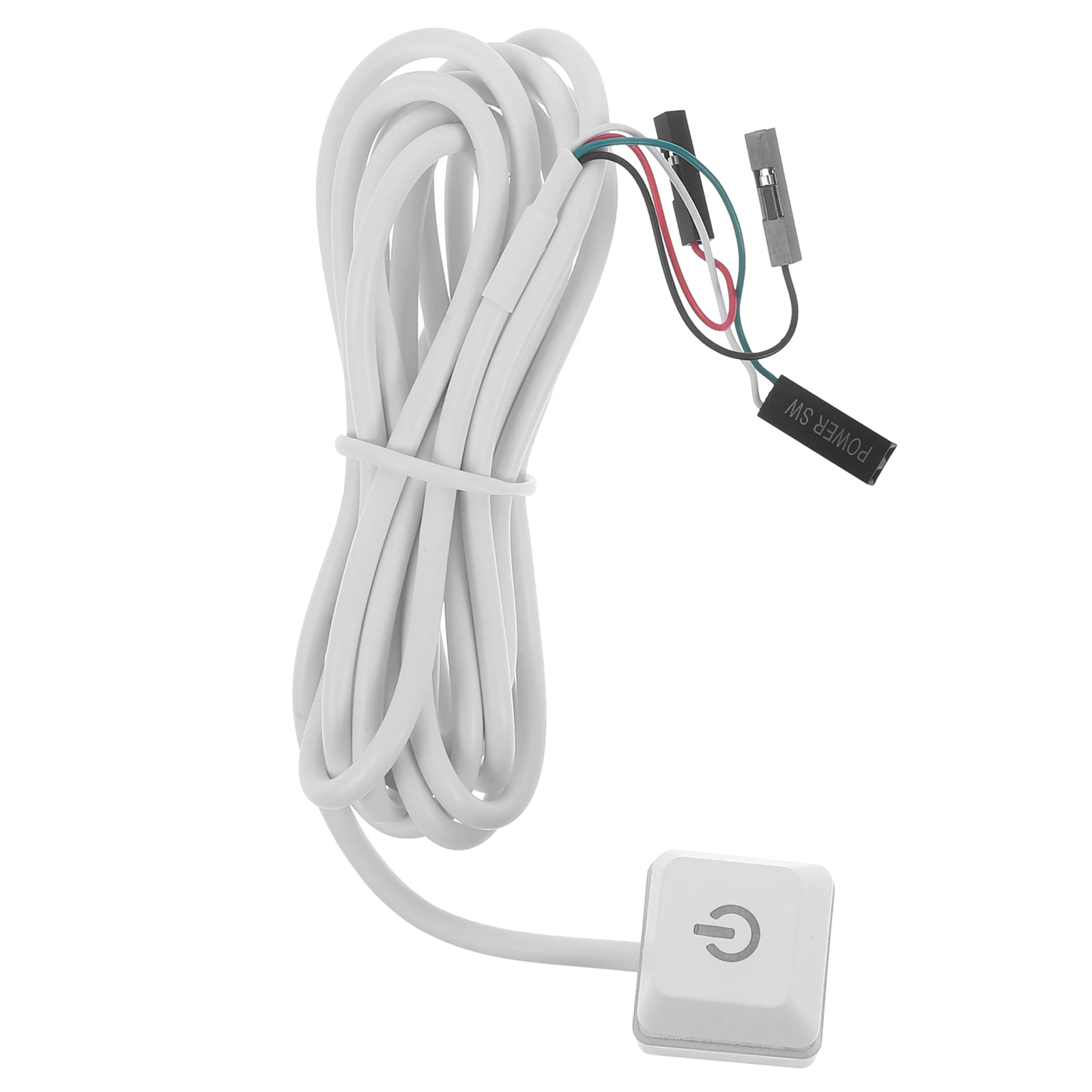 

External 1.65M Computer Power Button White PC On Off Cable Extension for Desktop motherboard power supply control adapter
