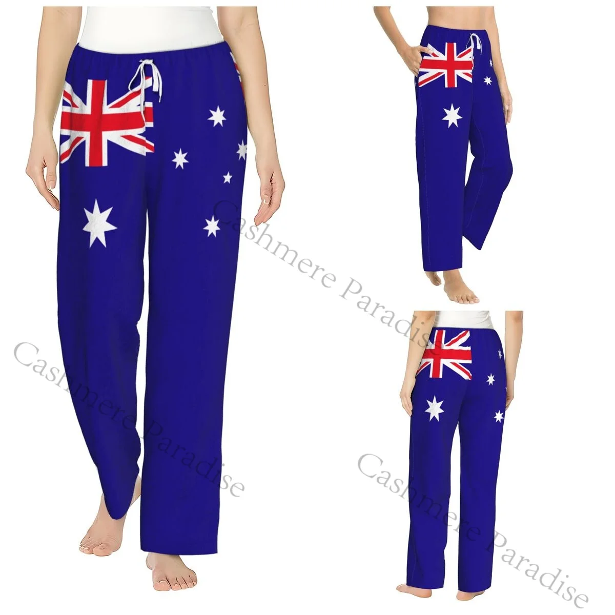 

Australia Flag Women Sleep Pants Warm Flannel Lounge Pants for Winter Nights