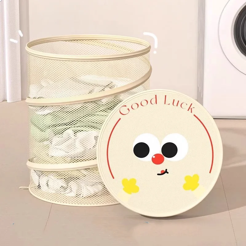 سلة غسيل قابلة للطي مع غطاء - سلة ملابس قذرة قابلة للطي |   مقاوم للرائحة والغبار للمهاجع والمنزل |   توفير المساحة،