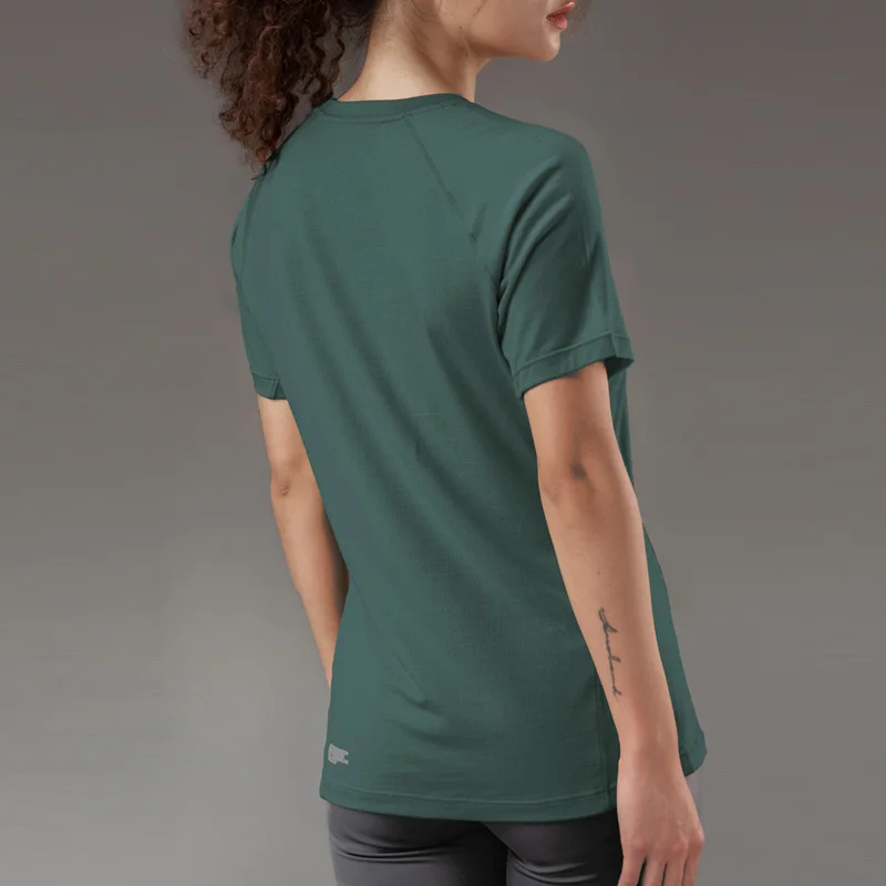 

ZEALWOOD 17.5μm Merino Wool T Shirt Men's Women’s Round Collar Breathable Comfortable Base Layer Anti-Odor Wicking Quick Dry