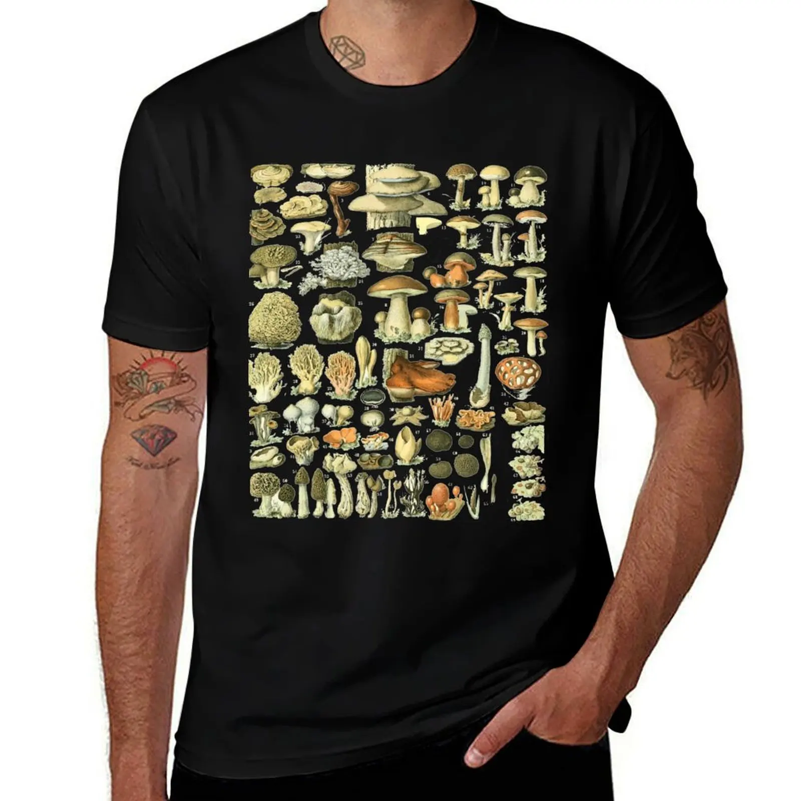 Mushroom Varieties for Fungi Mushroom Hunters T-Shirt Casual Basic Street Style T-Shirt