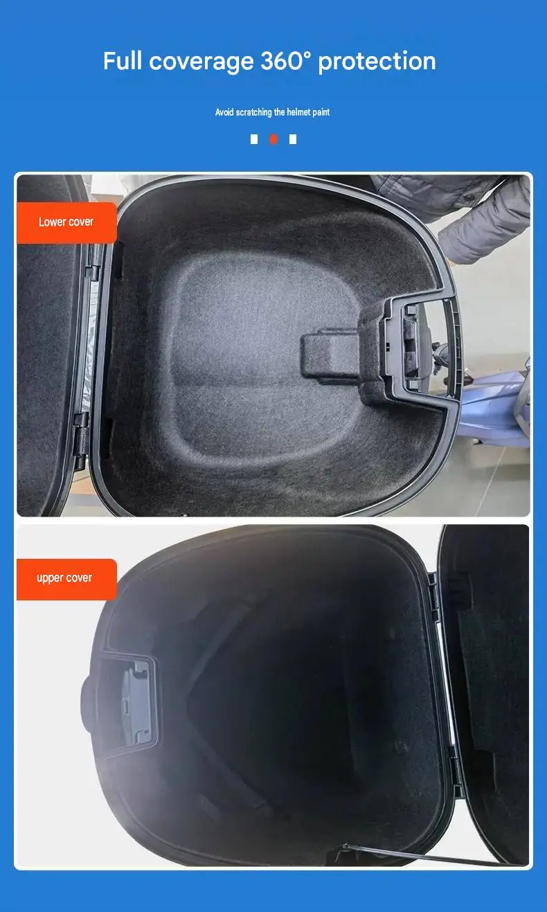 For Haojue ADX/AFR125/UFR150 Shock Buffer Felt Liner Anti-Abrasion & Washable Surface Keep Trunk Interior Clean Long-Term view 3