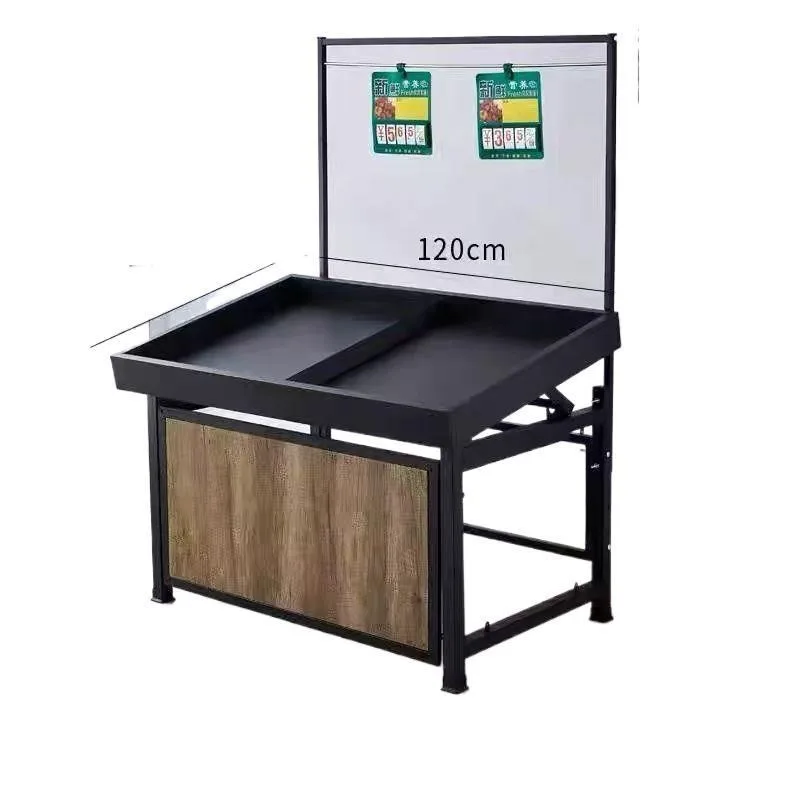 Fresh vegetable display rack single and double-layer fruit store shelf