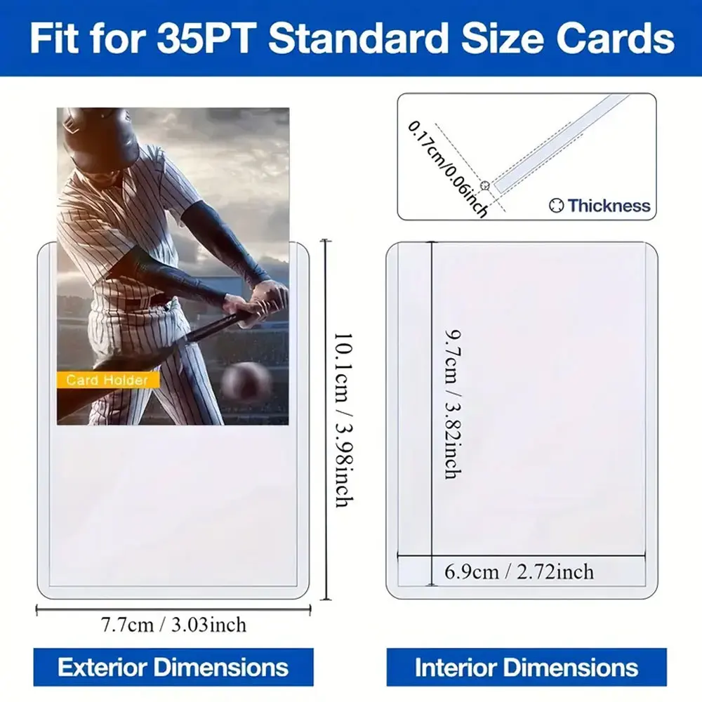 10pack Top Loading Card Sleeve & 3×4 in Baseball Card Sleeve for Collecting Trading Cards Sports Cards image 2