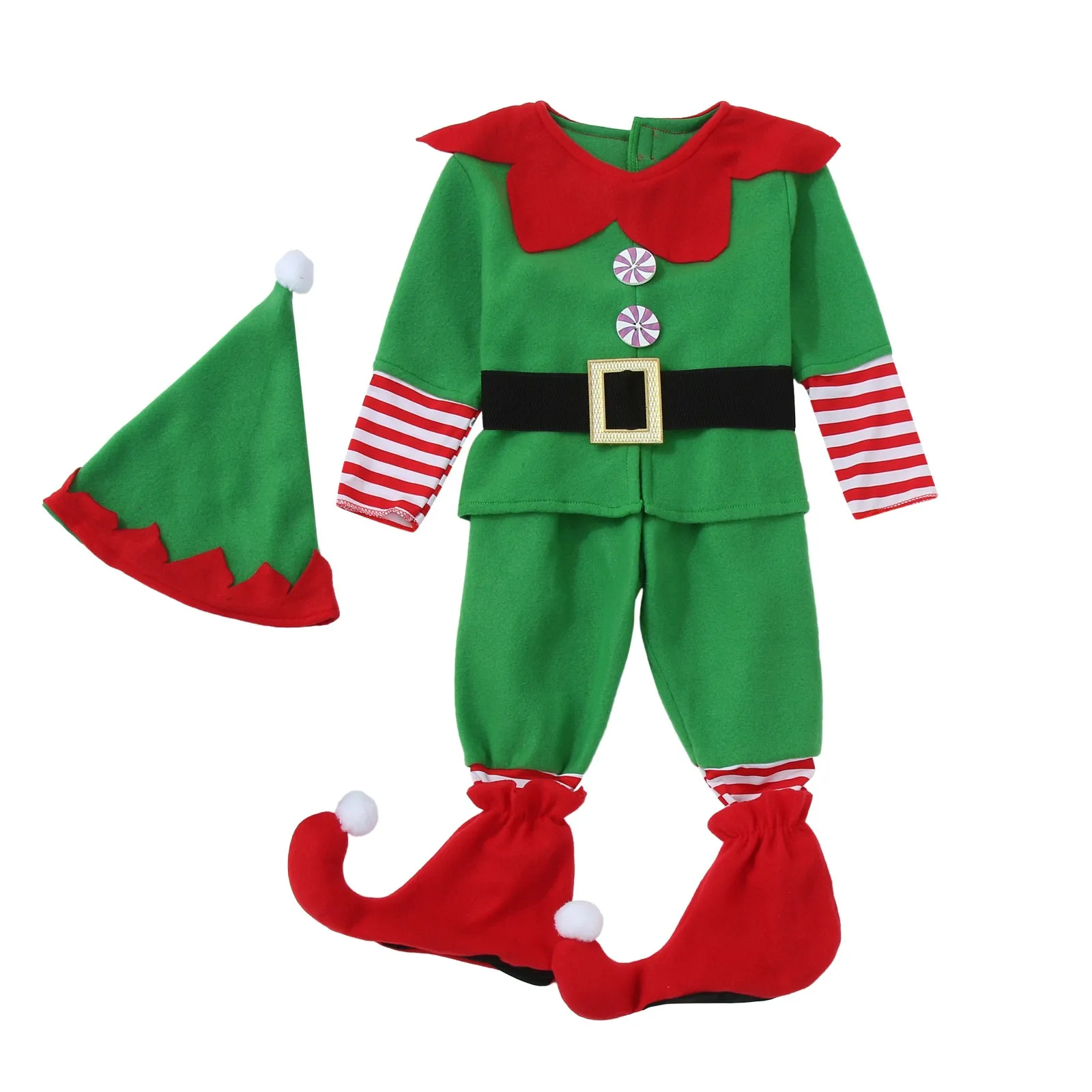 2024 Kid Christmas Santa Claus Set Christmas Costume Suit Boy Girl New Year Children\'s Clothing Set New Year Costume For Baby