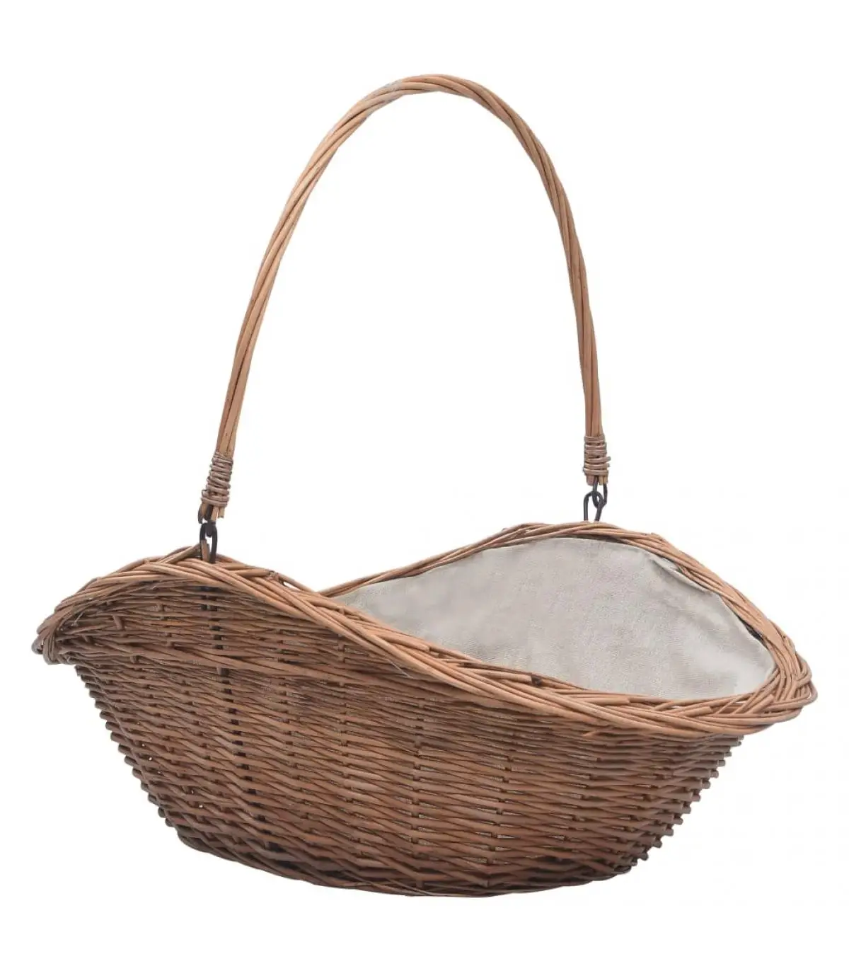 60x44x55 cm Wood Wood carrier bags with natural Willow handle