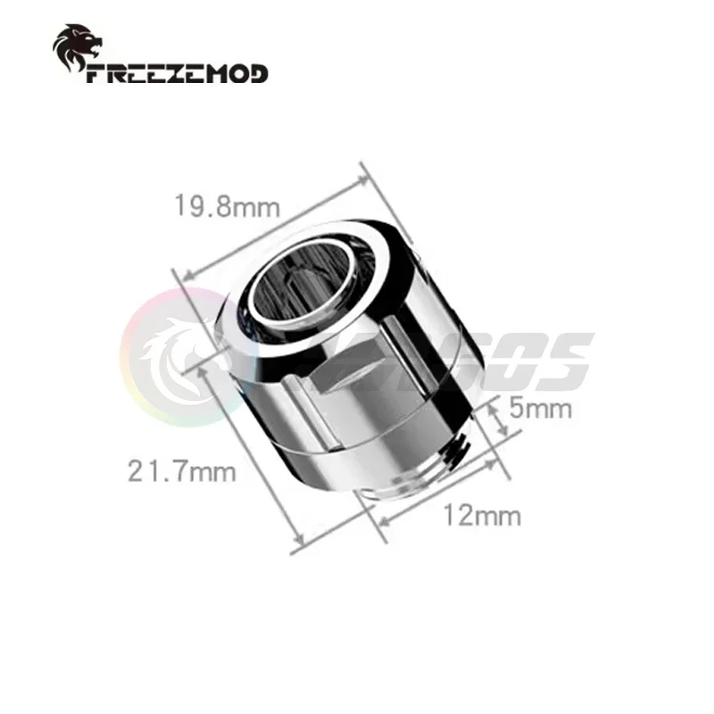 FREEZEMOD PC Water Cooling Fitting, 3/8'' Hand Tighten Hose Compression Connector For 10*13mm Soft Pipe, 4 Colors GRGKN-B3