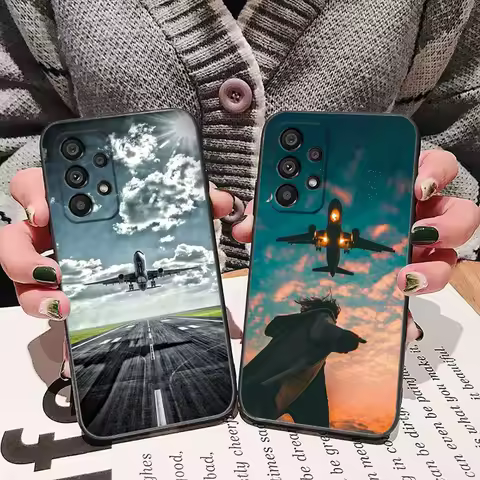 World Travel Airplan Plane Phone Case For Samsung A12 A13 A14 A20S A21S A22 A23 A32 A33 A34 A35 A42 A51 A52 A53 A54 4G 5G Case