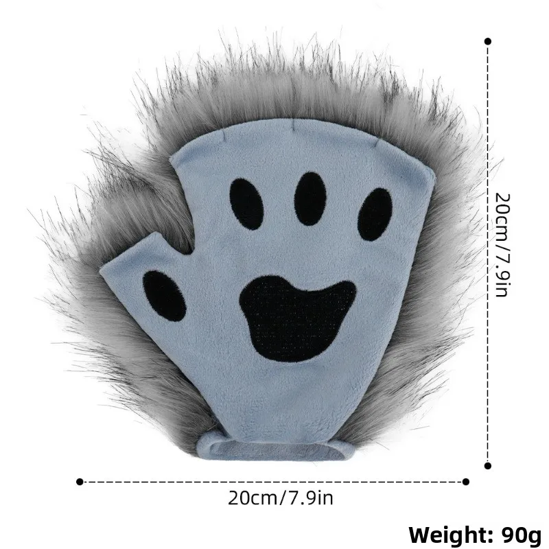 Cat Paw Pet Grooming Glove Soft Fur Remover Glove Pet Hair Brush for Cosplay Cats Dogs
