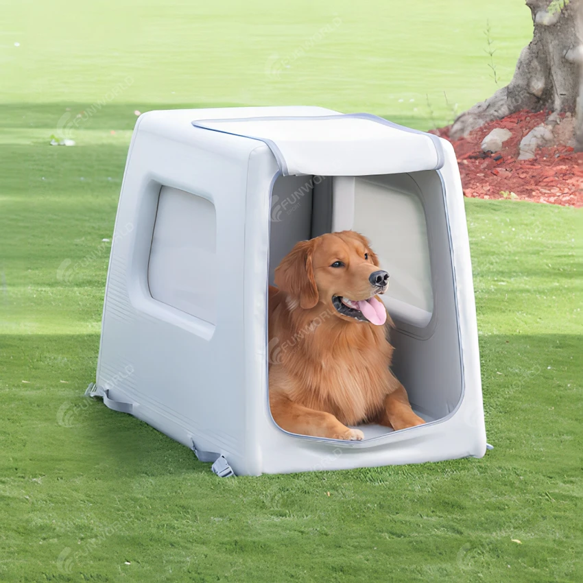 Environmentally friendly foldable inflatable outdoor kennel travel pet cage bed cat litter dog box furniture - view 5