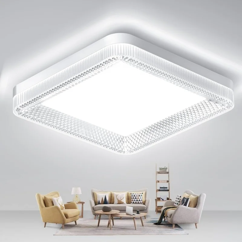LED Ceiling Light 24/36W/48W CCT Crystal-Style Ceiling Lamp for Living Room Bedroom Dining Room  Indoor Home Lighting AC85-256V