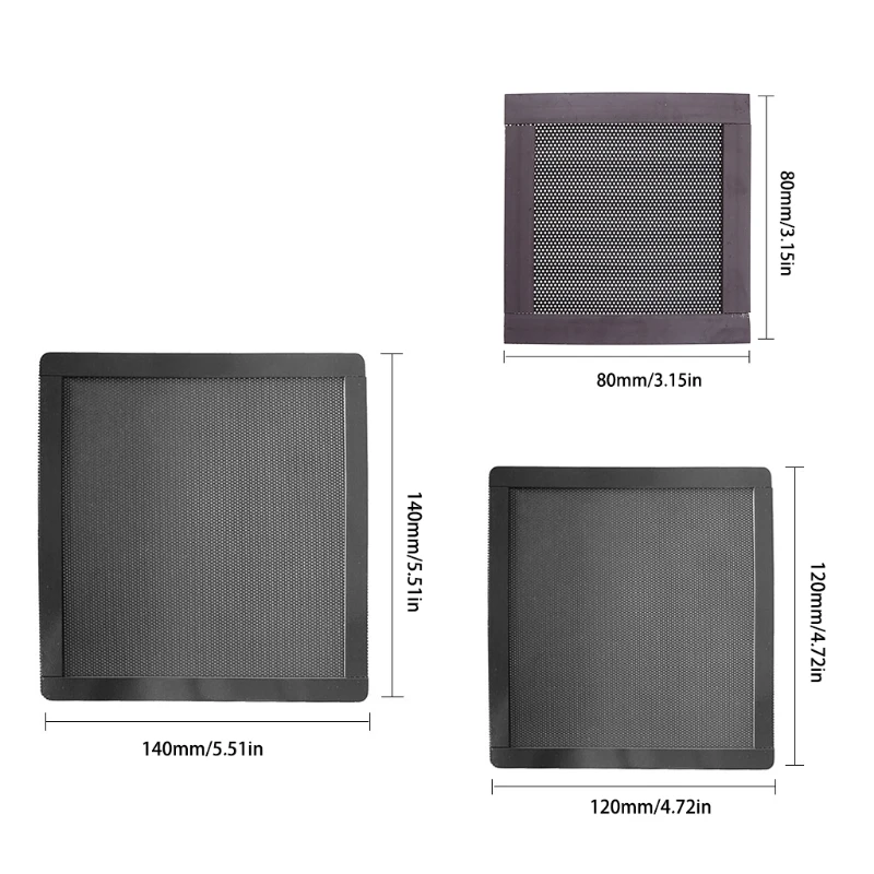 120x120mm/140x140mm quadro magnético filtro de poeira à prova de poeira pvc malha net capa guarda para casa chassi pc computador caso ventilador refrigeração