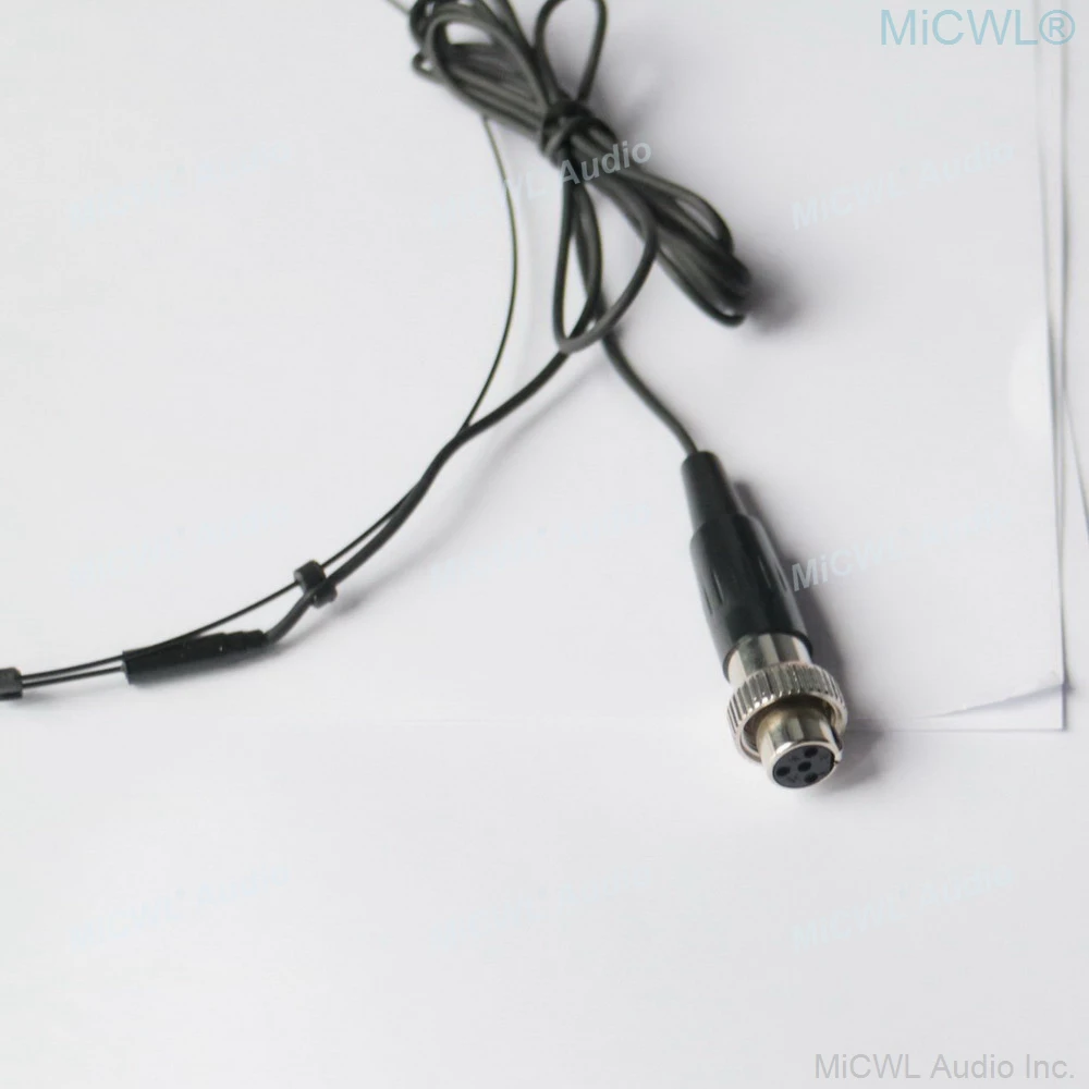 ACT2800 Black Color Ears Hook Face Headset Microphone For MiPro Wireless BeltPack Transmitter System TA4F Lock