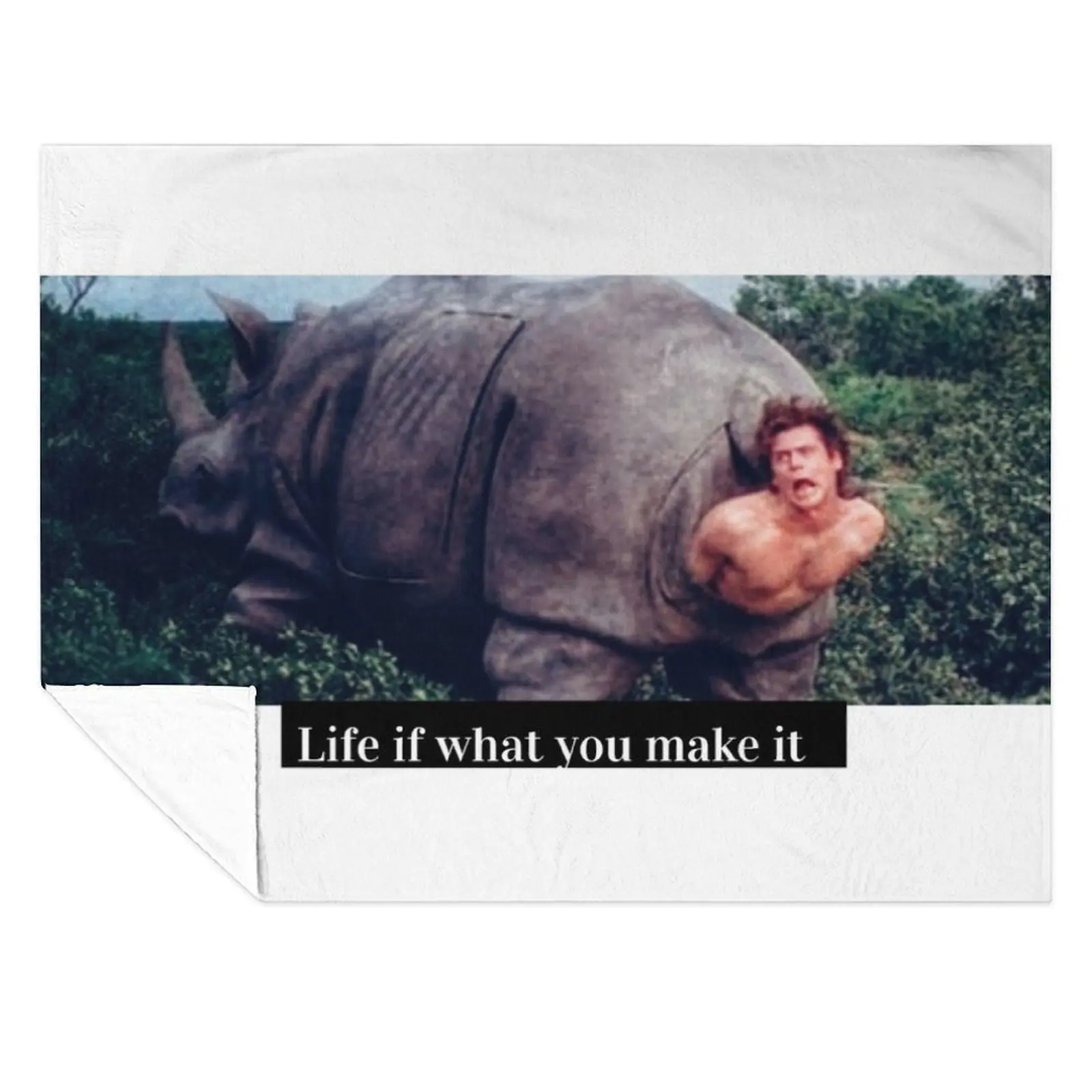 

Life is what you make it Throw Blanket Multi-Purpose Large wednesday Flannel Fabric Blankets