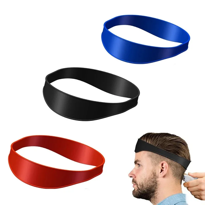 Silicone Haircuts Curved Headband Haircut Band Neckline Shaving Template Hair Cutting Guide DIY Hair Styling Ruler Tool for Men