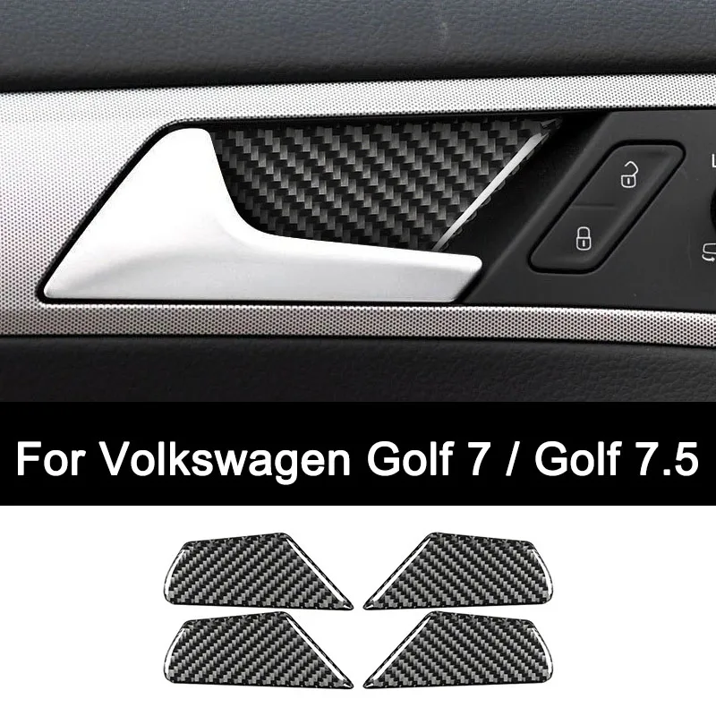 

For Volkswagen Golf Mk7 Mk7.5 (2012-2019) Premium Carbon Fiber Auto Door Handle Pull Bowl Decorative Sticker Auto Accessories