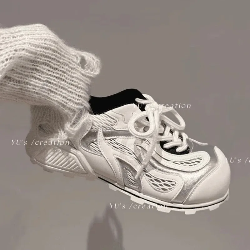 Women's Thick-Soled Dad Sneakers Big Toe Shoes Lightweight Soft Sole Casual Sports Shoes Mesh Breathable Forrest Gump Shoes