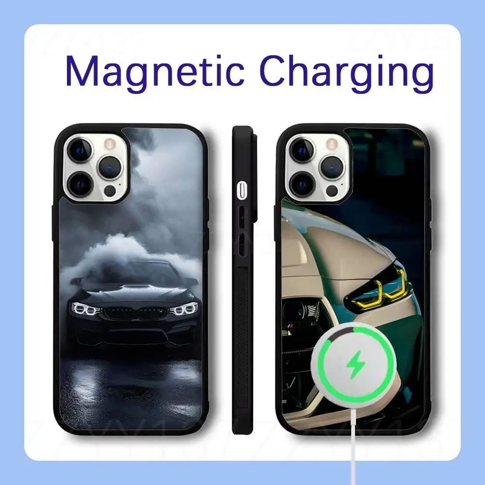 

Cool B-BMWS Cars M4 Phone Case For iPhone 17,16,15,14,13,12,11,Pro,Max,Plus,Air,Mini,SE Magsafe Magnetic Wireless Charging