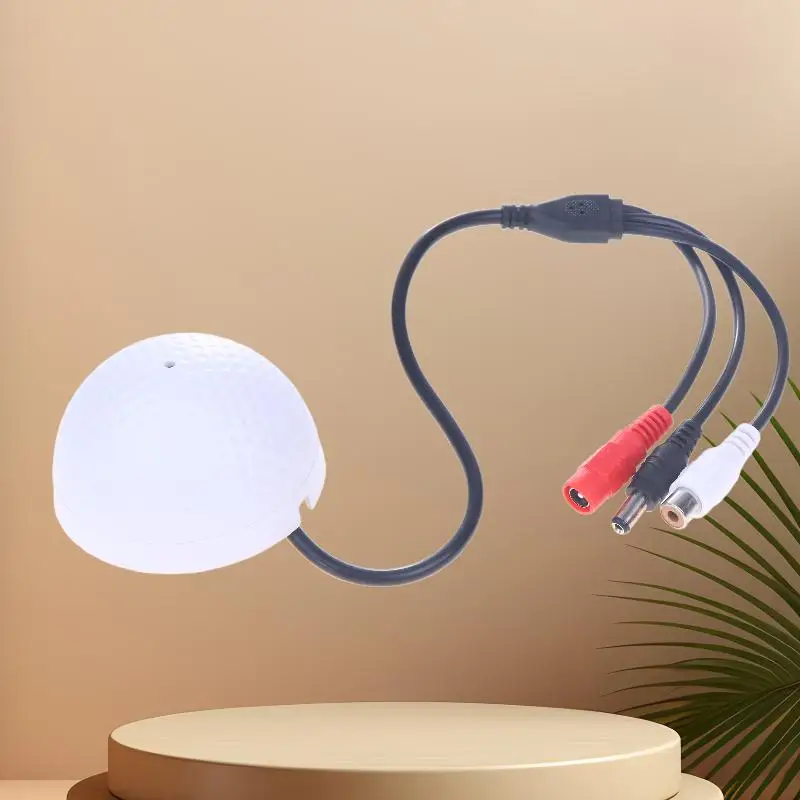 1Pcs For CCTV Surveillance Security IP Camera Built In Preamp Wired Voice Audio Monitoring MIC Sound Pickup Microphone