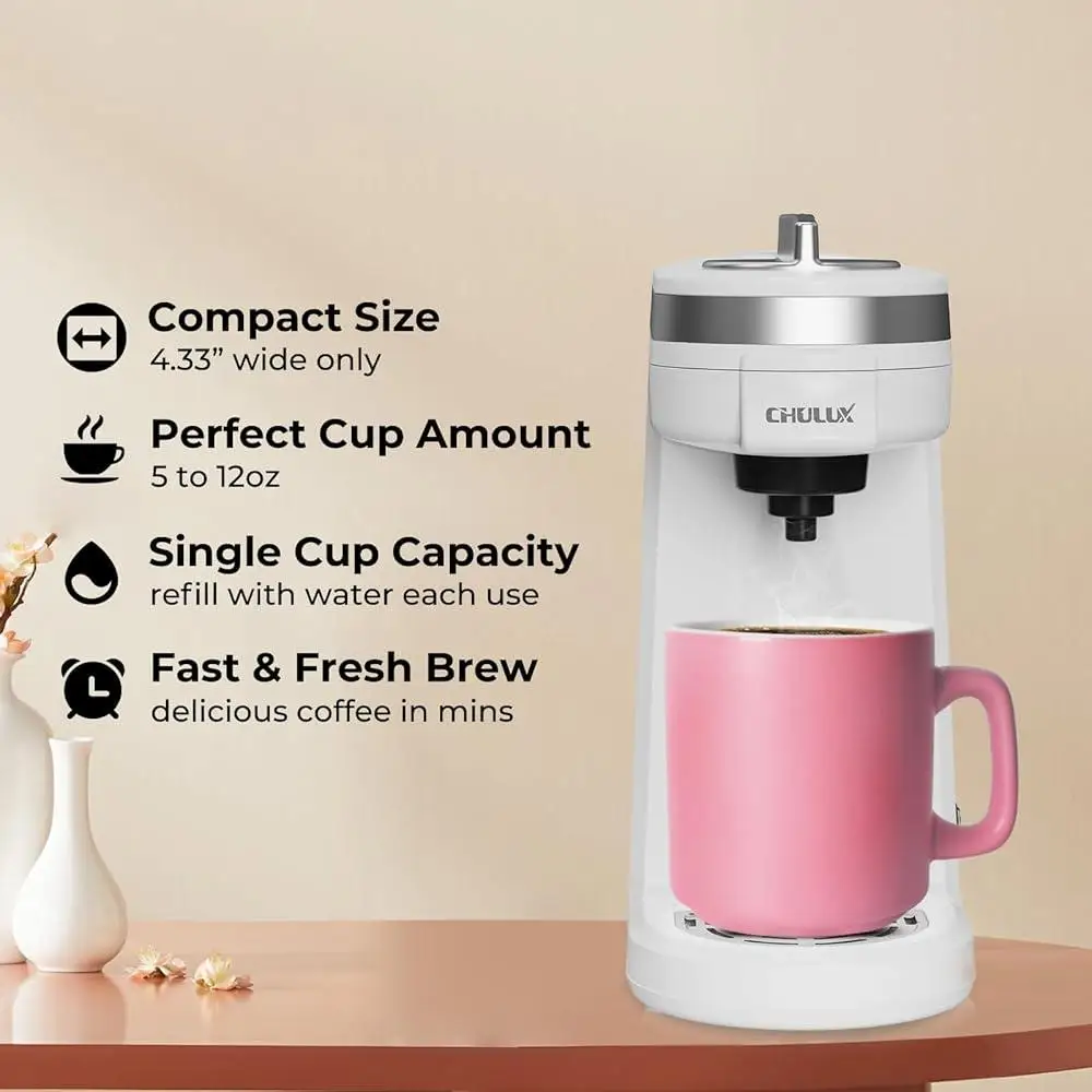 Mini cafetera con cápsula K, máquina de café de una sola porción, compacta, ligera, automática, infusor de café de una sola taza con