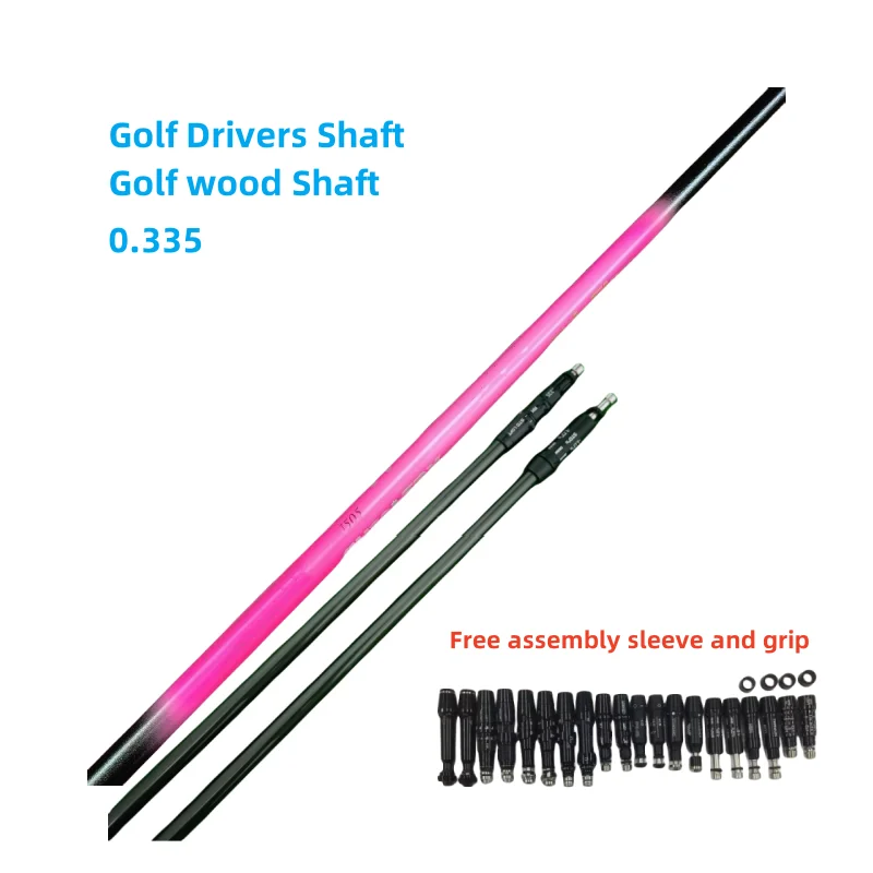 Nowe kije golfowe Shaft Pink Graphite Shaft Driver i wood Shafts Flex 405/505 Darmowa tuleja montażowa i uchwyt 0.335 Końcówka