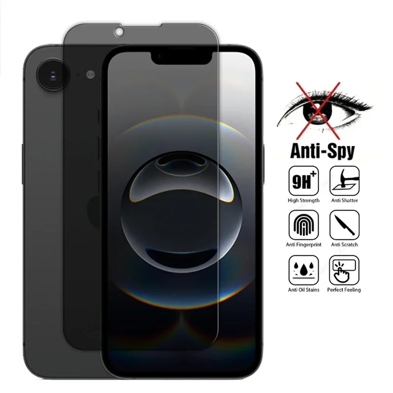 

For iPhone 16E Glass For Apple iPhone 16E Tempered Glass 6.1 inch Anti Peep Privacy Full Glue Screen Protector For iPhone 16E