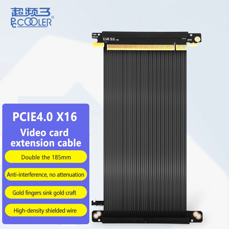 Full Speed PCIE 4.0 16x Riser Cable Graphics Card Extension Cable PCI Express Port GPU Expansion Card Extender