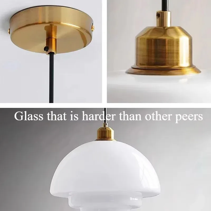 Vintage Glass Pendant Light White For Living Room Dining Room Restaurant Coffee Shop Bar Study Room Indoor Decorative Chandelier image 5