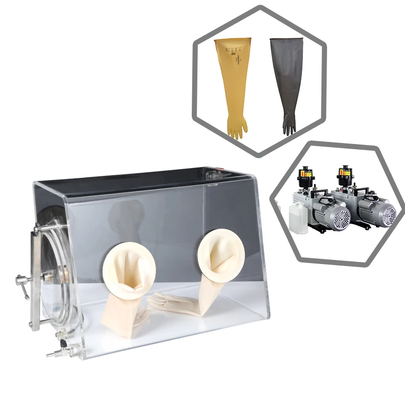 

Lab Glovebox Acrylic Transparent Vacuum PMMA Glove Box Plexiglass Operating Box with Multiple Thicknesses