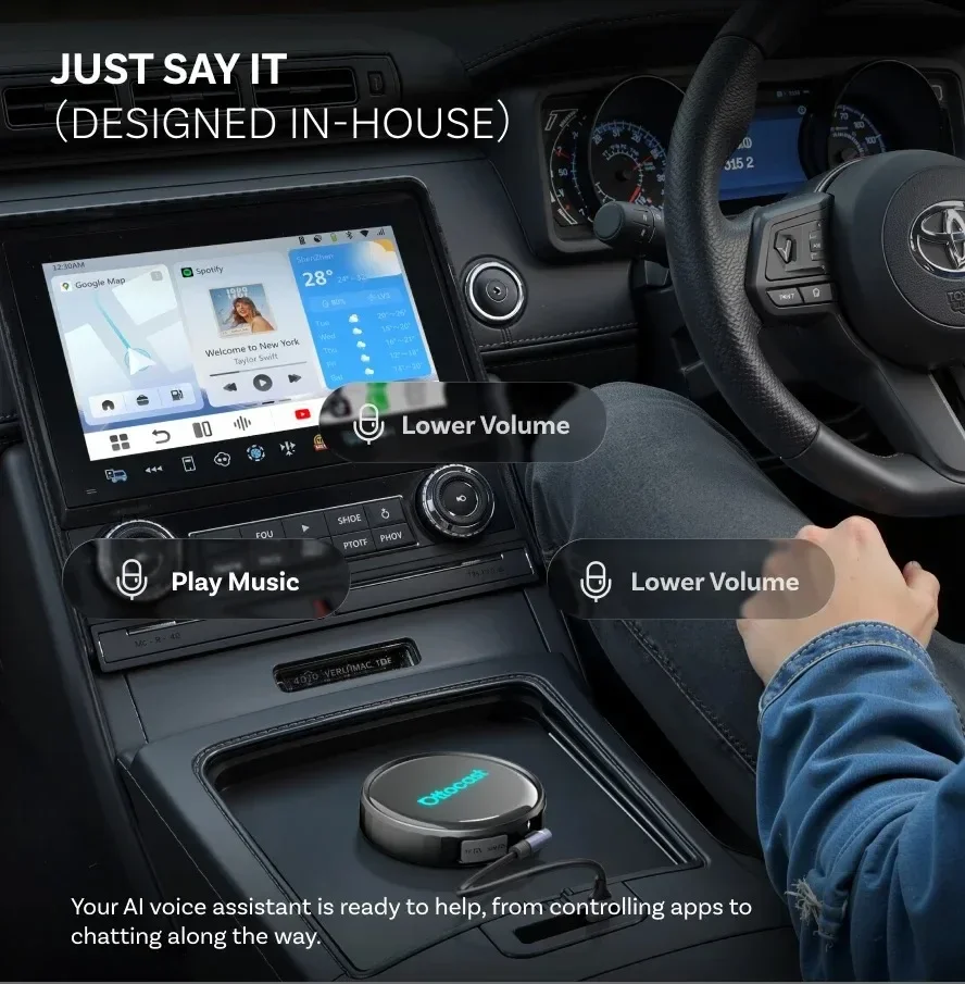Ottocast OttoAibox P3 Pro AI Box Wireless CarPlay Android Auto QCM 6225 HDMI YouTube Netflix Video for Benz VW Ford Toyota