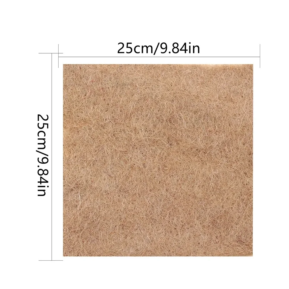 10PCS For Hydroponics Grow Pads Made from Hemp and Jute Fiber for Microgreens Sprouting 25x25cm and 25x50cm Plant Mats