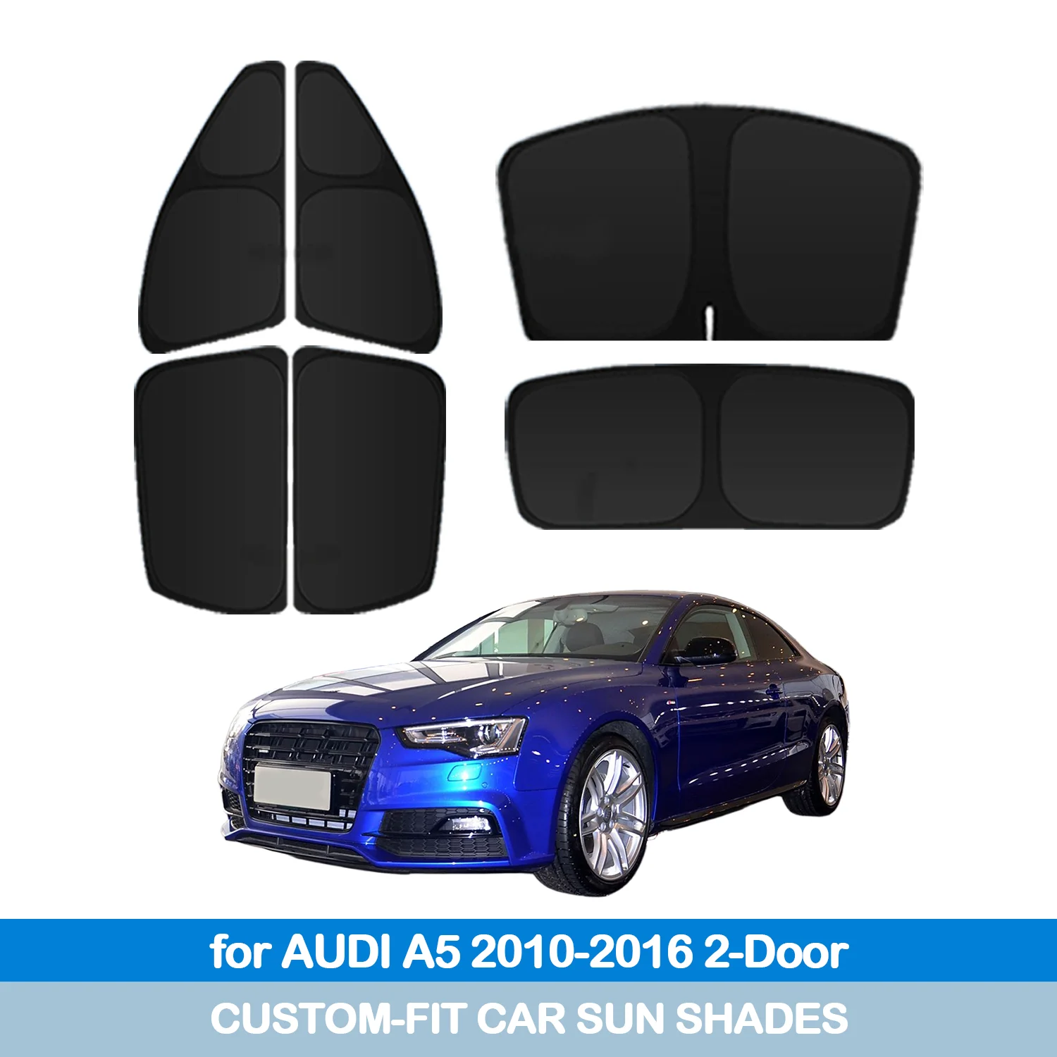 

For AUDI A5 2010-2016 2-Door Windshield Sun Shade Side Window Shades Cover Sun Visor Shield Privacy Protection Car Accessories