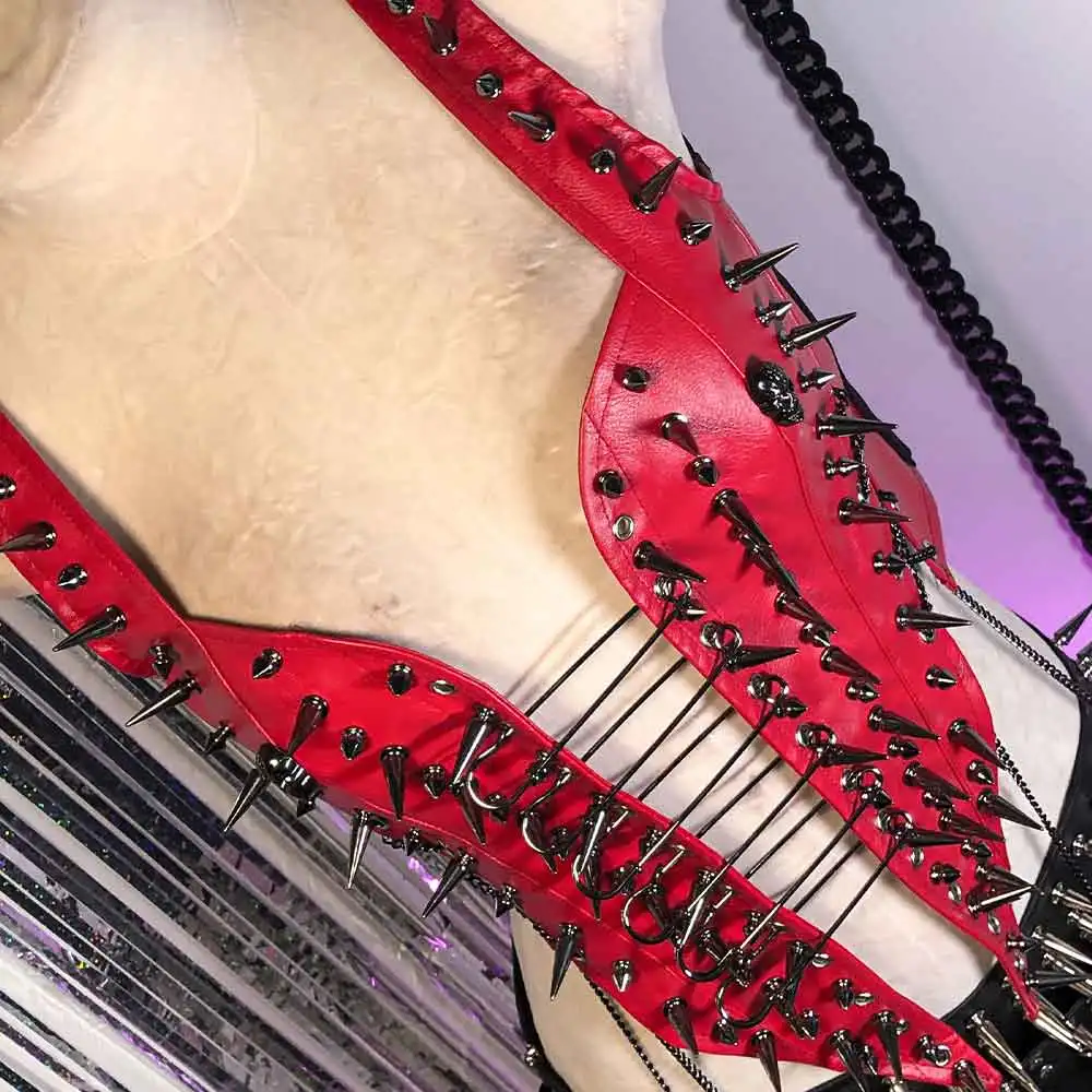 

80-е годы Эмо Готический Танк Гранж Y2K Холтер Камзол Топы Ручная Работа Фестивальный Наряд 90-х Панк Рок Каваи DIY Гот Харадзюку Эко E-Girls