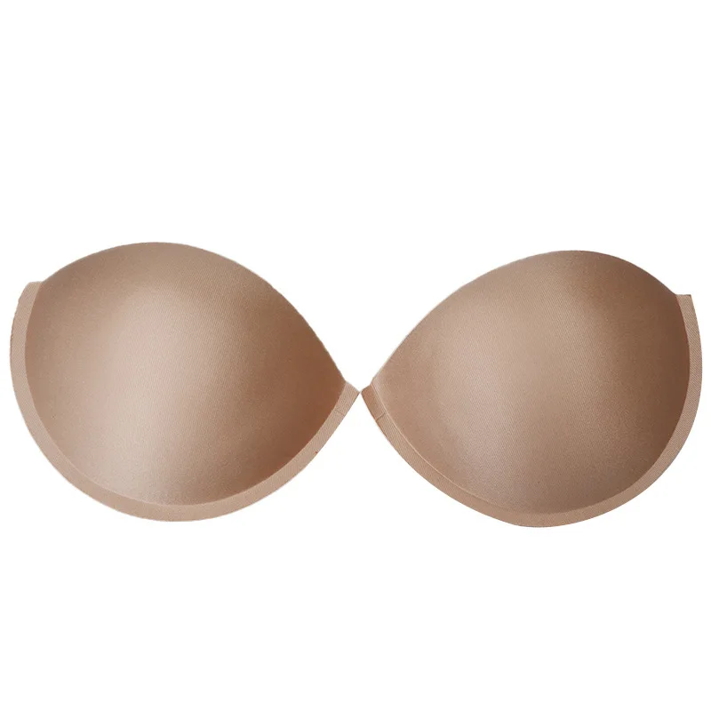 Hurtownia 5 par New Dark Nude 75B 80B 85B 90B Semicircle Push Up Pads Bra for Wedding Dress Swim Underwear Bra Cups Chest Pad