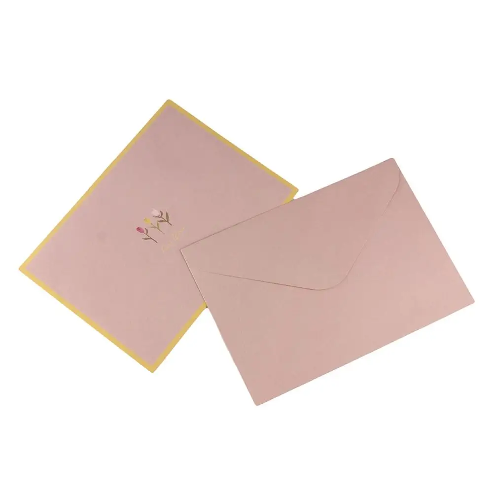 

Gift Card Flowers Floral Envelopes DIY Postcard Greeting Letter Pads with Stickers Kawaii Letter Writing Paper Wedding Party