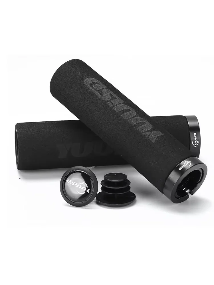 AliExpress NONE MTB Bicycle Grips Alloy Lock Bilateral Lock Handlebar Grips Anti Slip Foaming Cycling Handlebar Sleeve BMX Bicycle Accessories