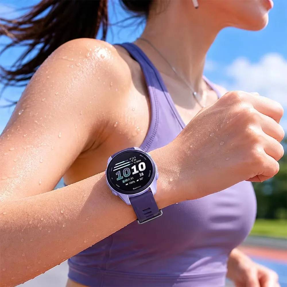 18/20/22mm Silicone Band For Garmin Forerunner 70 170 Music 570 55 158 255 165 265S Bracelet Vivoactive 6 5/Venu 4 45/41mm Strap