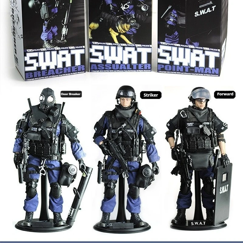 12 بوصة شخصية الحركة المشتركة العسكرية مع عملية محاكاة واقعية ، 1/6 مقياس Te الشرطة Swat الجندي لعبة مجسمة الشكل هدية