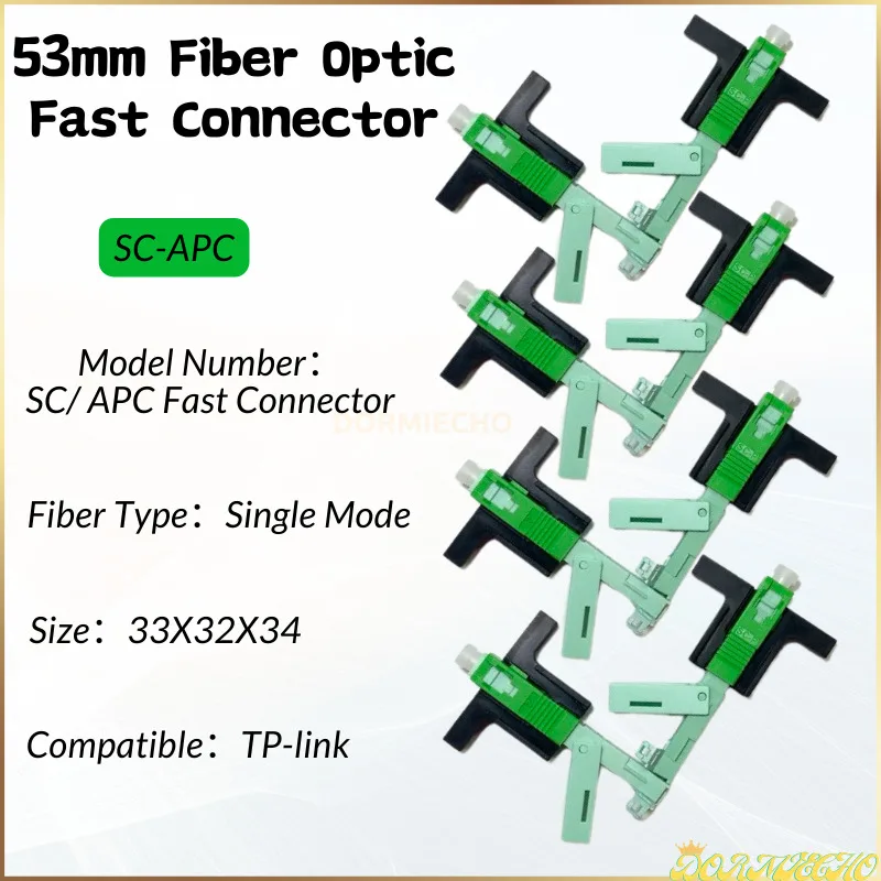 

Wholesales SC APC SCUPC Fast Connector 53mm Single-Mode Connector FTTH Tool Cold Connector Tool Fiber Optic Fast Connnector 53mm