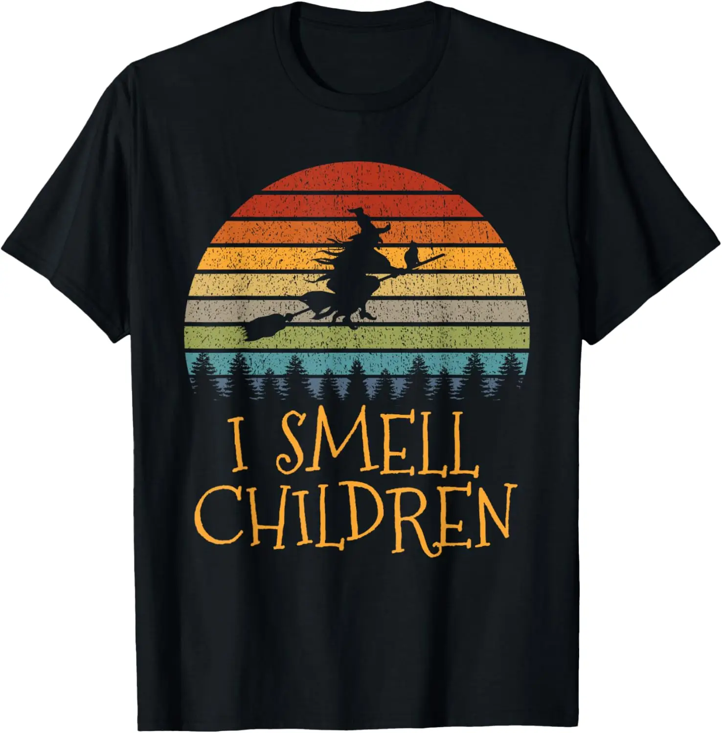 I Smell Children Funny Witch Halloween Vintage costume Woman T-Shirt