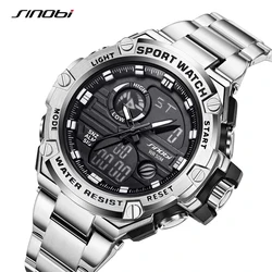 SINOBI Digital Men Military Watch 50m Waterproof Wristwatch LED Quartz Clock Sport Watch Gifts Watches Men Relogios Masculino