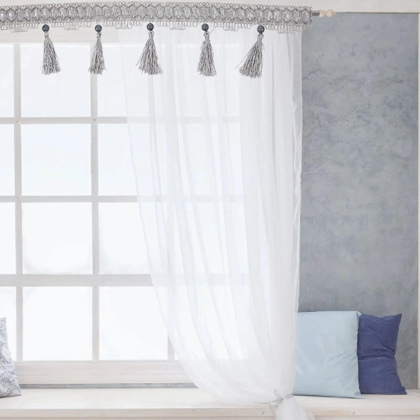 

High Quality Fringe Trim for Curtains Sofa Pillows Blankets Valances Clothing Craft DIY Home Decor Sewing Trim Fabric Edge