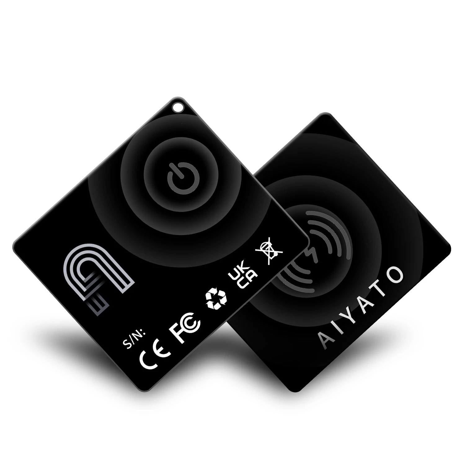 Bluetooth スマート ウォレット トラッカー カード 3mm 超スリム、IP68 防水ワイヤレス充電アイテム トラッカー Apple Find My と連携