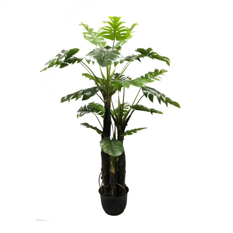 custom.High Quality Artificial Monstera Tree Real 200CM 22Leaves Decoration for Home Indoor