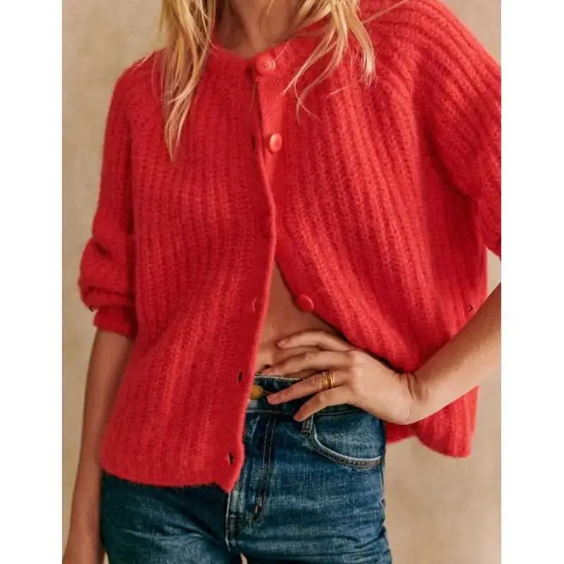 

Женские винтажные свободные свитера Combhasaki Y2K, цвет Cr, весна 2026, другой материал 00% женский трикотаж Faion