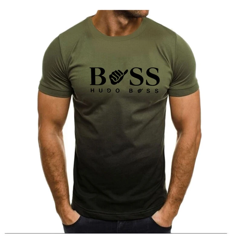 Sommer Herrenbekleidung: Trendige Sport-T-Shirts mit verschiedenen Prints, Kurzarm, schnelltrocknend, für Fitness und Freizeit – Herren-T-Shirts mit Farbverlauf – Detail 10