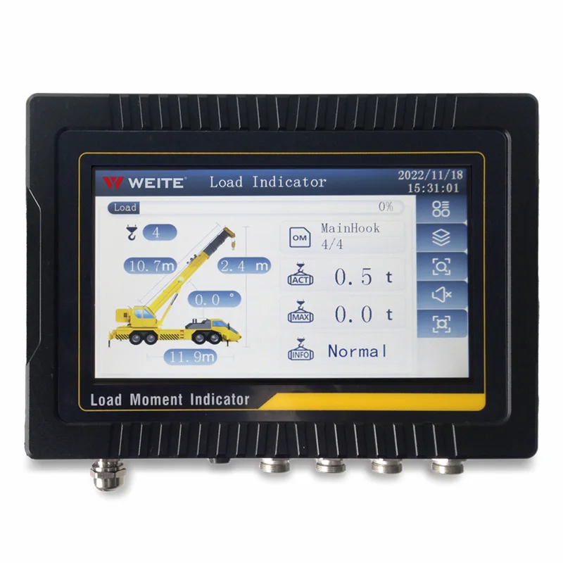 Hydraulic Pressure Sensor Type Crane Lmi Indicator For Mobile Crane Safety Load Monitoring