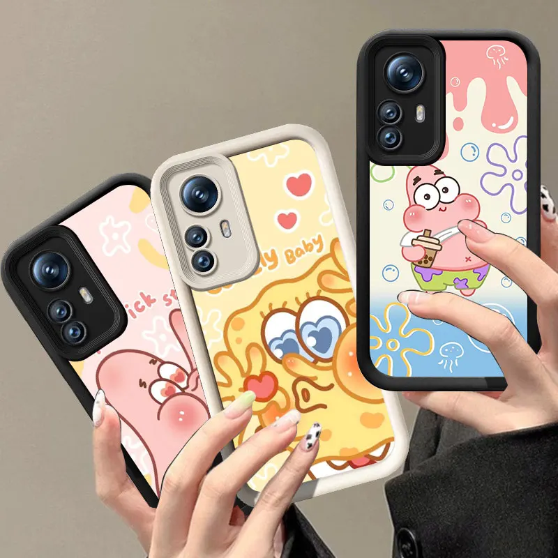 Spongebob Patrick Star Phone Case For Xiaomi 11i 11 Lite 12 14T Redmi Note 10 11 11T 12 13 Pro 5G Plus 11S 12S