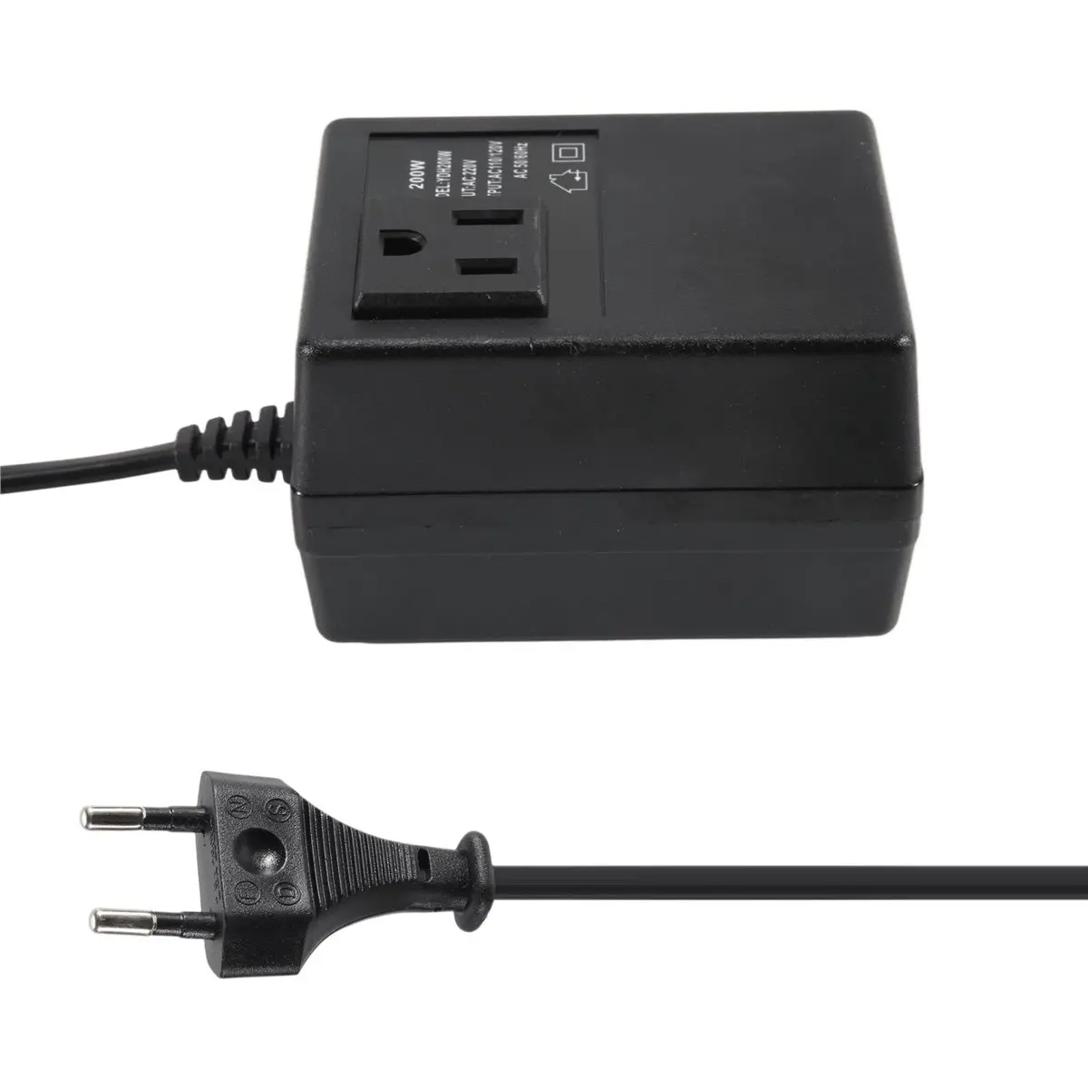 Goodprice Power Transformer Voltage Regulator 220V to 110V Voltage Converter Step-Down Transformer Invert 200W EU Plug view 3