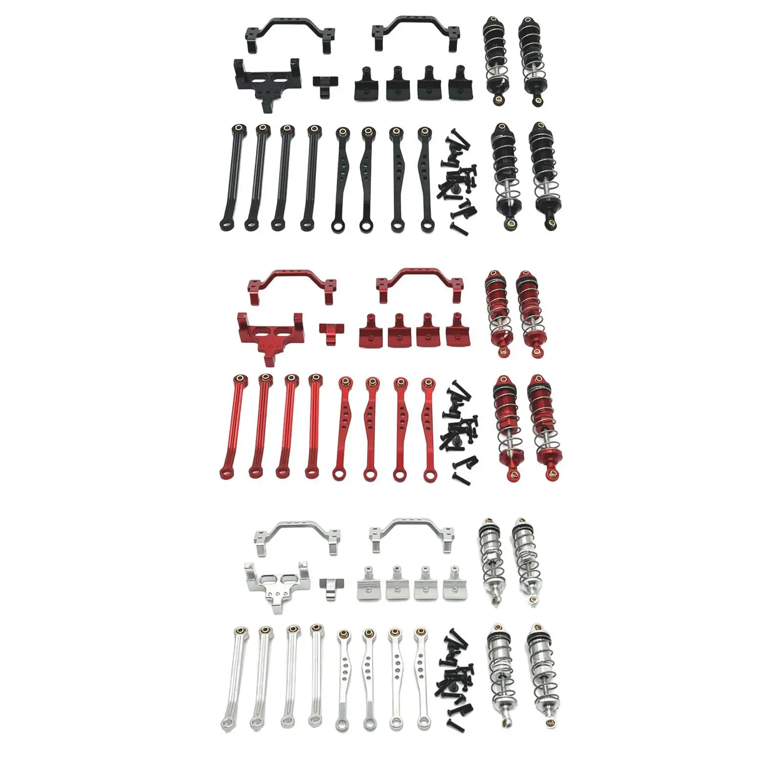 

1:16 RC Car Metal Upgrade Kits Front and Rear Shock Brackets Practical Spare Parts Car Model Shock Absorbers for JA11 Crawler